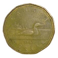 Монета 1 доллар 1987 года Канада (аверс)