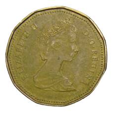 Монета 1 доллар 1987 года Канада (реверс)
