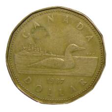Монета 1 доллар 1987 года Канада (аверс)