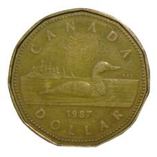 Монета 1 доллар 1987 года Канада (аверс)