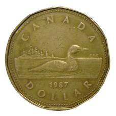 Монета 1 доллар 1987 года Канада (аверс)