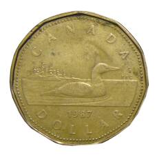Монета 1 доллар 1987 года Канада (аверс)