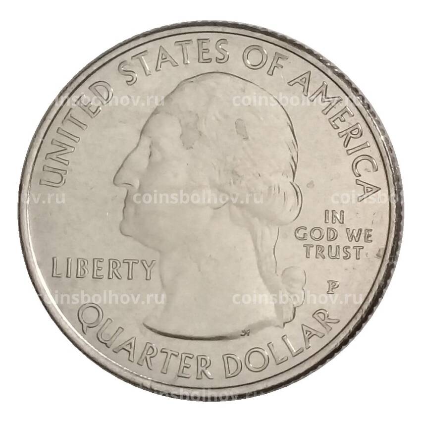 Монета 25 центов (1/4 доллара) 2020 года P США Национальные парки — №55 Национальный заповедник Толлграсс-Прери (вид 2)