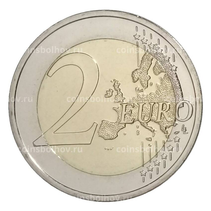 Монета 2 евро 2020 года Словакия — 20 лет вступлению Словакии в ОЭСР (вид 2)