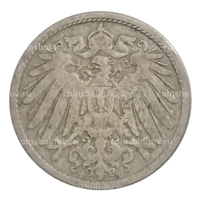 Монета 10 пфеннигов 1892 года D Германия (вид 2)