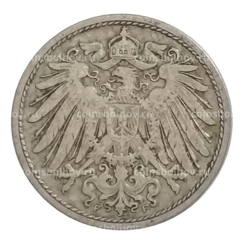 Монета 10 пфеннигов 1900 года F Германия (вид 2)