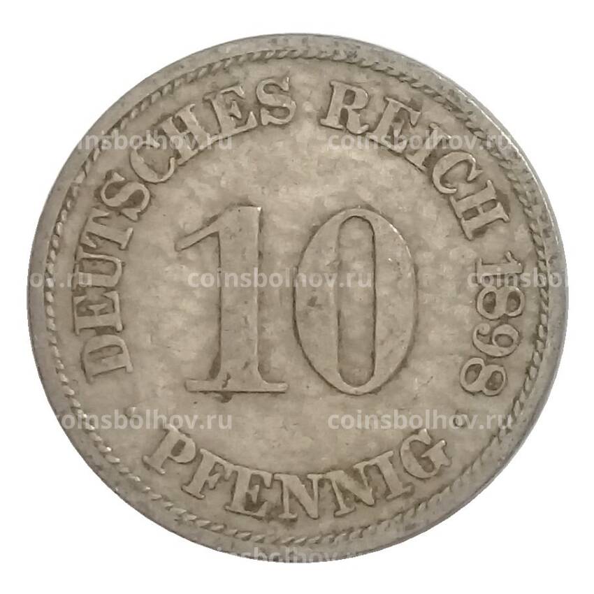 Монета 10 пфеннигов 1898 года A Германия