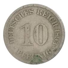 Монета 10 пфеннигов 1893 года A Германия (аверс)