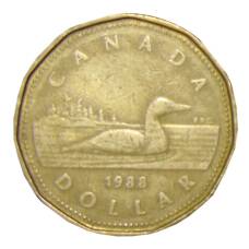 Монета 1 доллар 1988 года Канада (аверс)