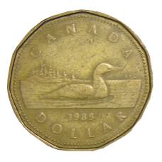 Монета 1 доллар 1989 года Канада (аверс)