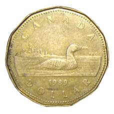 Монета 1 доллар 1989 года Канада (аверс)