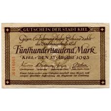 Банкнота 500000 марок 1923 года Германия — Нотгельд (Киль) (аверс)