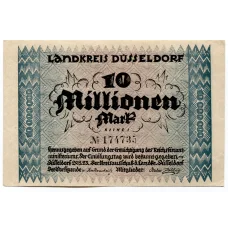 Банкнота 10000000 марок 1923 года Германия — Нотгельд (Дюссельдорф) (вид 2)