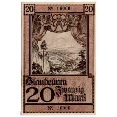 Банкнота 20 марок 1919 года Германия — Нотгельд (Блаубойрен)
