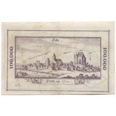 Банкнота 100000 марок 1923 года Германия — Нотгельд (Бад-Тёльц) (вид 2)