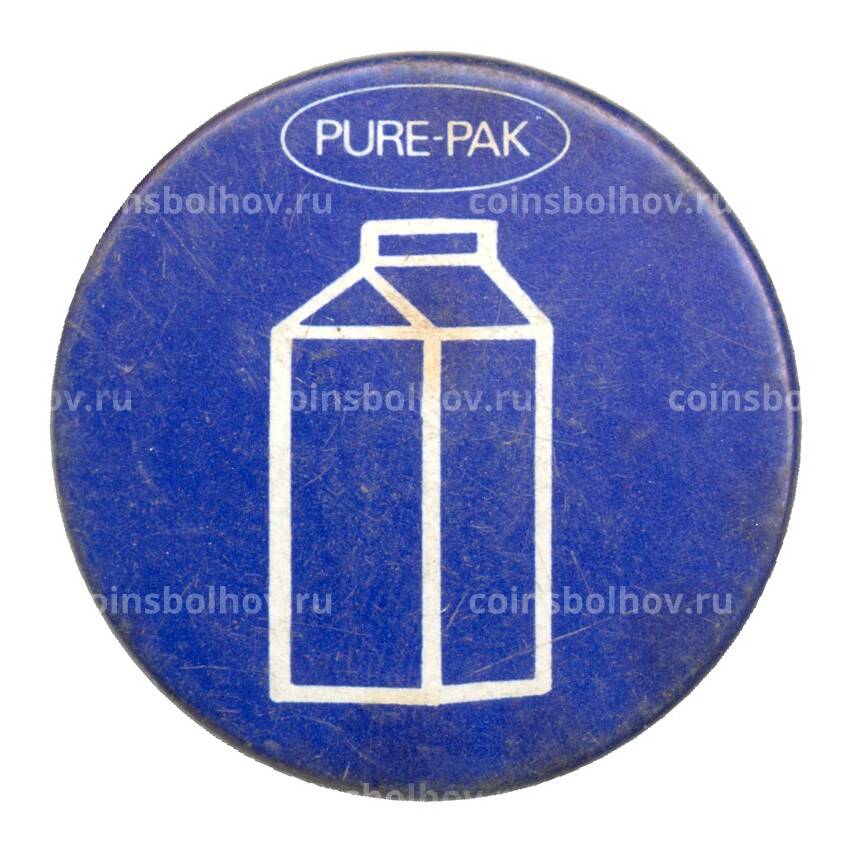 Значок рекламный Pure-Pak