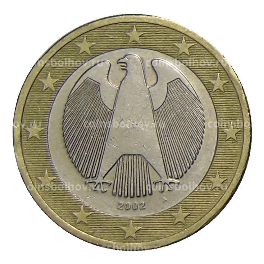 Монета 1 евро 2002 года А Германия