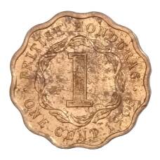 Монета 1 цент 1965 года Британский Гондурас (Белиз) (аверс)