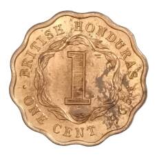 Монета 1 цент 1965 года Британский Гондурас (Белиз) (аверс)