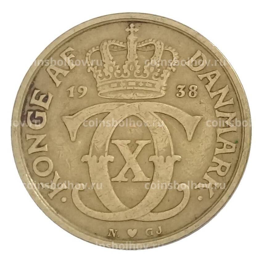 Монета 1 крона 1938 года Дания
