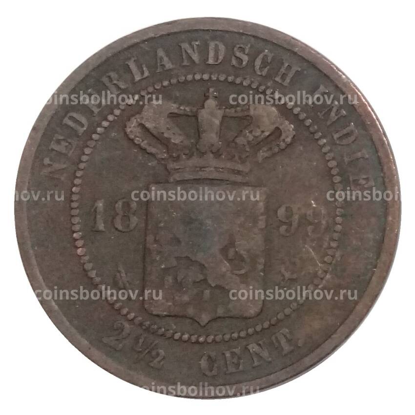 Монета 2,5 цента 1899 года Нидерландская Индия