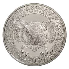 Монета 100 тенге 2019 года Казахстан «Культовые животные тотемы кочевников — Филин» в блистере (аверс)