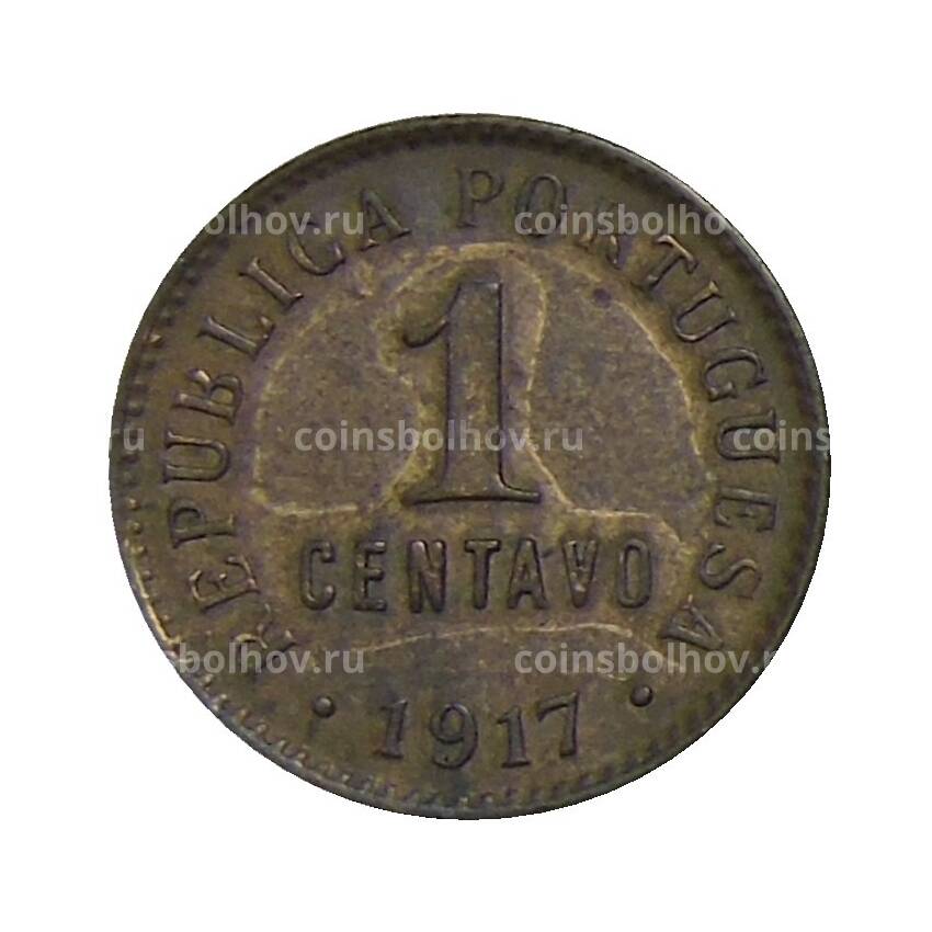 Монета 1 сентаво 1917 года Португалия