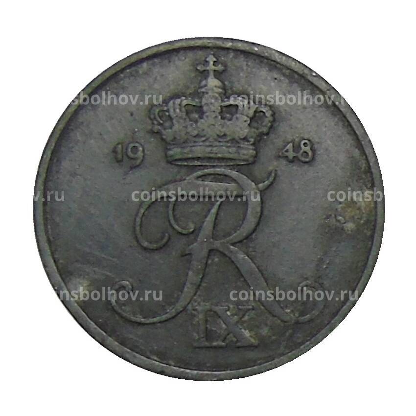 Монета 2 эре 1948 года Дания (вид 2)