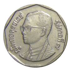 Монета 5 бат 2008 года Таиланд (аверс)