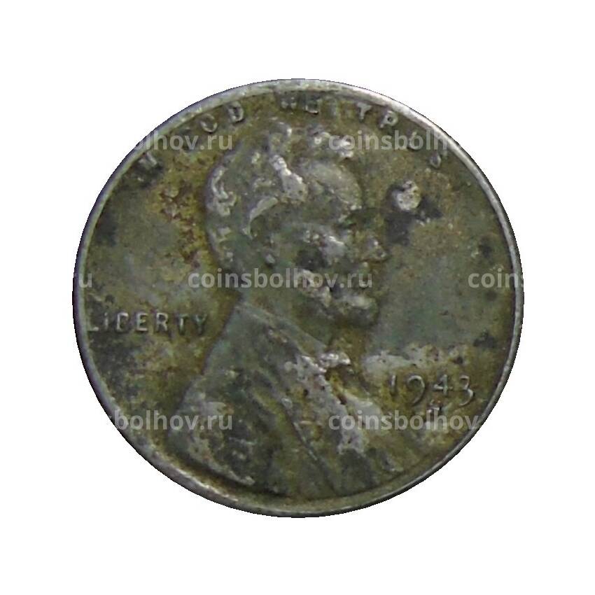 Монета 1 цент 1943 года S США