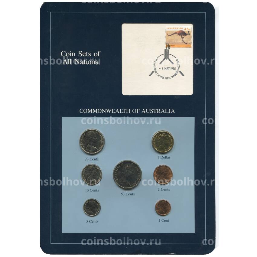 Набор монет Австралия (в блистере с почтовой маркой)