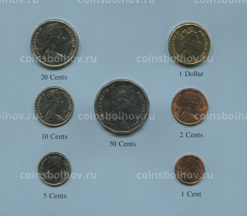 Набор монет Австралия (в блистере с почтовой маркой) (вид 3)