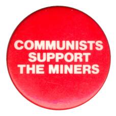 Значок «Коммунисты поддерживают шахтеров»