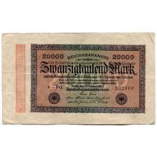 Банкнота 20000 марок 1923 года Германия