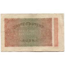 Банкнота 20000 марок 1923 года Германия (вид 2)