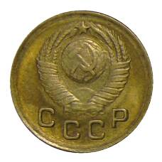 Монета 1 копейка 1949 года (реверс)
