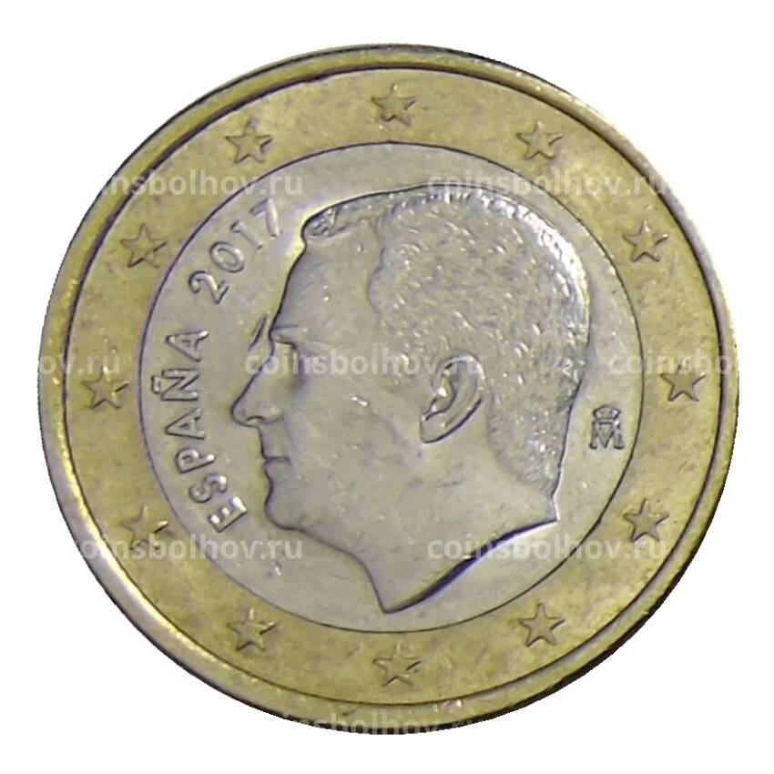 Монета 1 евро 2017 года Испания