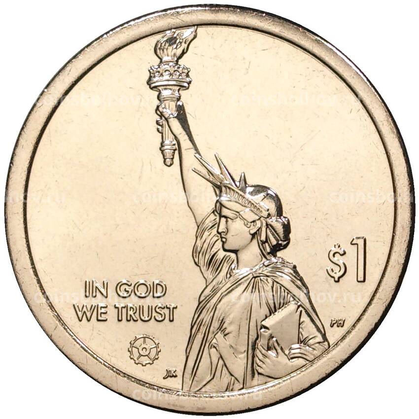 Монета 1 доллар 2020 года P США «Американские инновации — Септима Пуансетт Кларк» (вид 2)