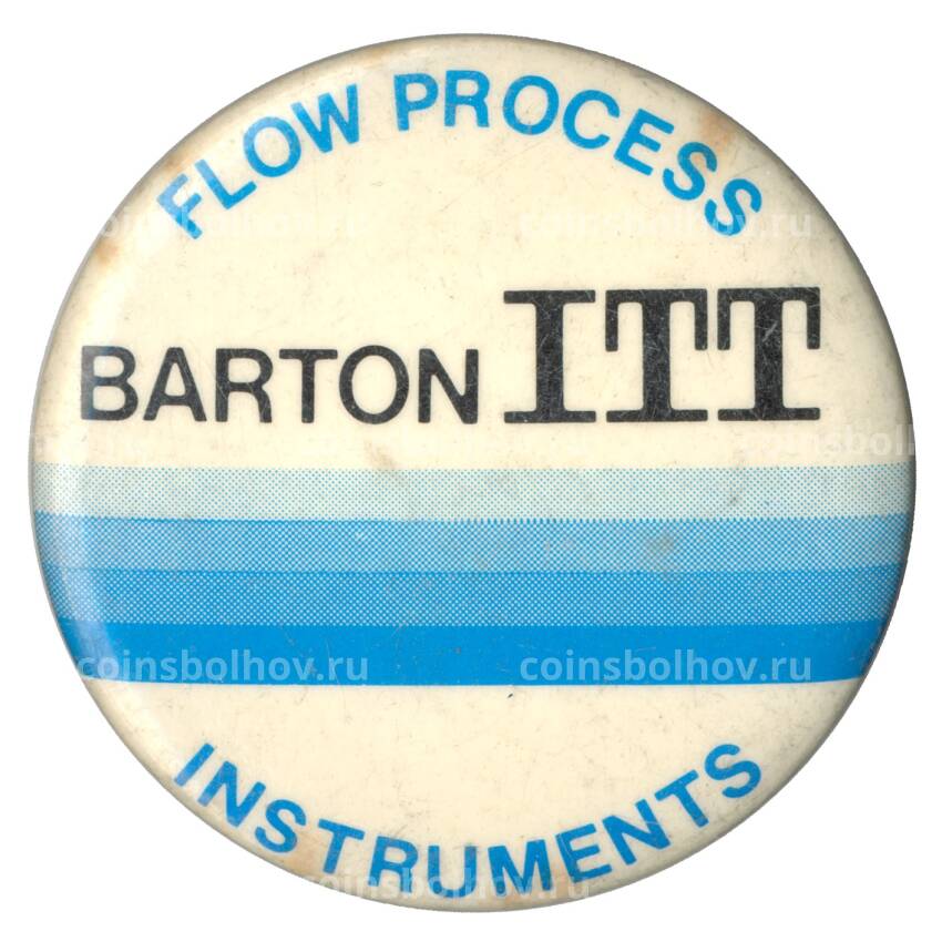 Значок рекламный Barton ITT
