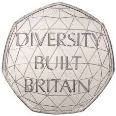 Монета 50 пенсов 2020 года Великобритания — Британское многообразие (аверс)