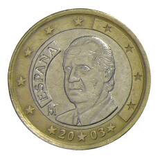 Монета 1 евро 2003 года Испания (аверс)