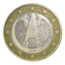 Монета 1 евро 2002 года J Германия (аверс)