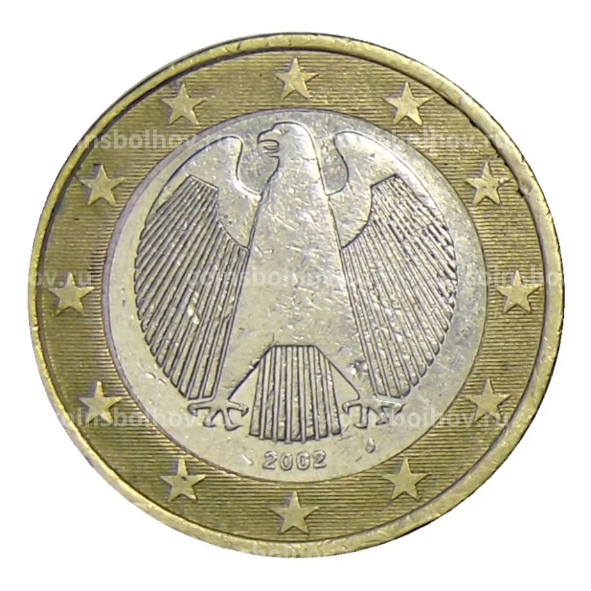 Монета 1 евро 2002 года J Германия