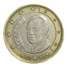 Монета 1 евро 2002 года Испания (аверс)