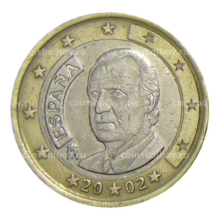Монета 1 евро 2002 года Испания