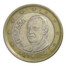 Монета 1 евро 2002 года Испания (аверс)