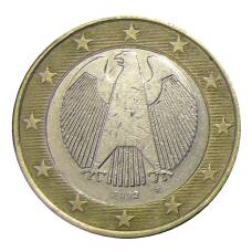 Монета 1 евро 2002 года Германия (аверс)