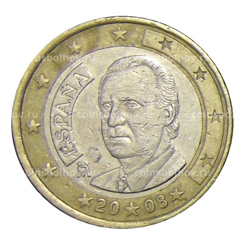 Монета 1 евро 2008 года Испания
