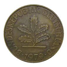 Монета 10 пфеннигов 1979 года J Германия (аверс)