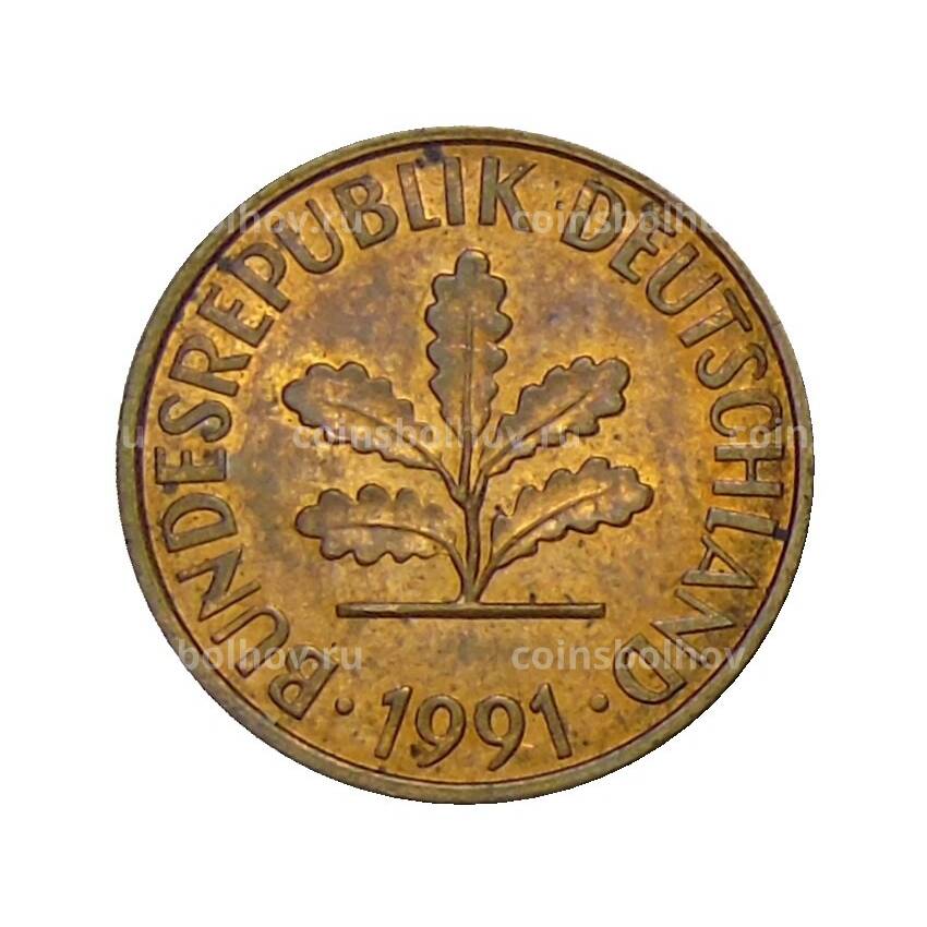 Монета 2 пфеннига 1991 года J Германия